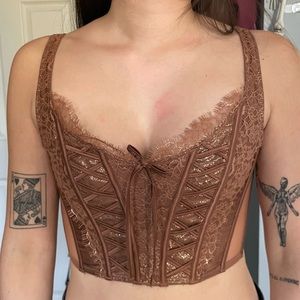 Victoria’s Secret Dream Angels Unlined Lace-Up Corset Top
